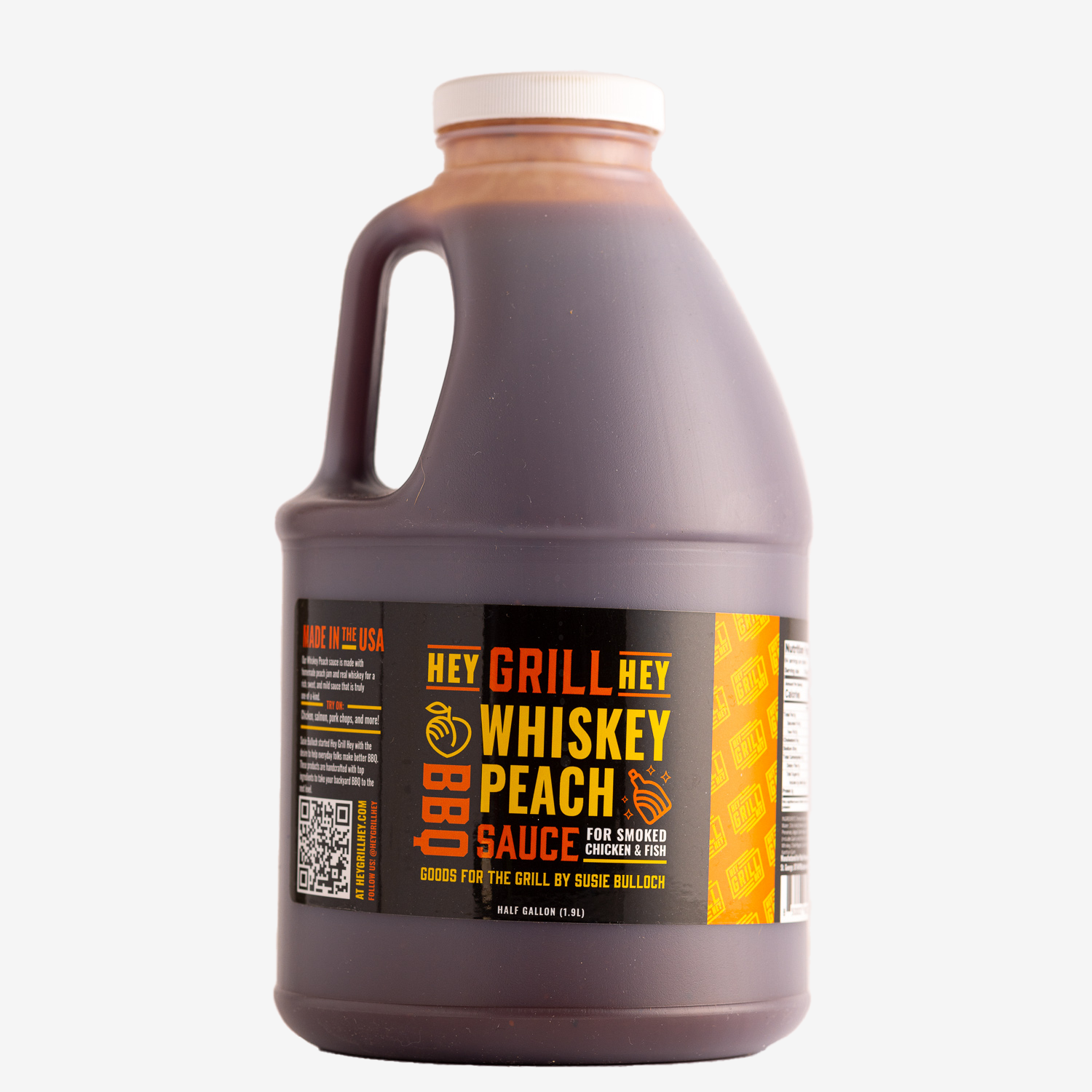Whiskey Peach BBQ Sauce - Half Gallon